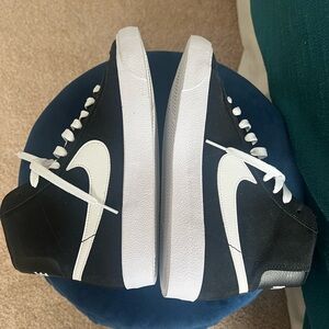 Nike Black and White High-Top Sneakers